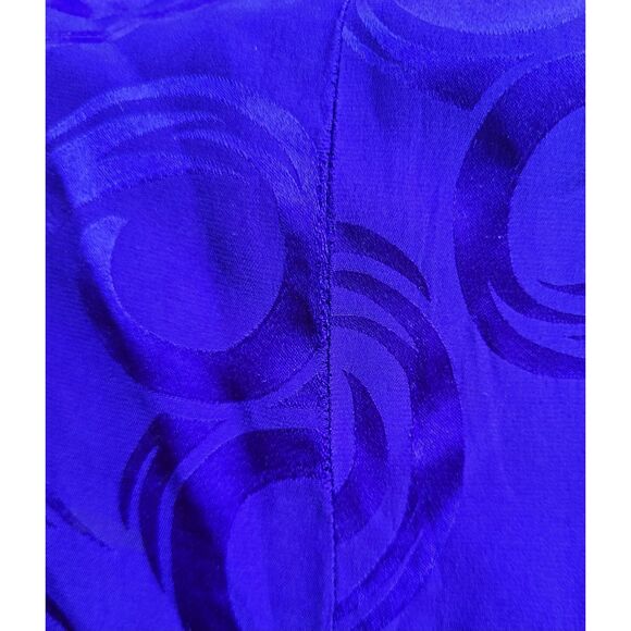 Women's Vintage Jewel Purple Silk Pencil Skirt Swirl Pattern Size Small-Med - Picture 7 of 10